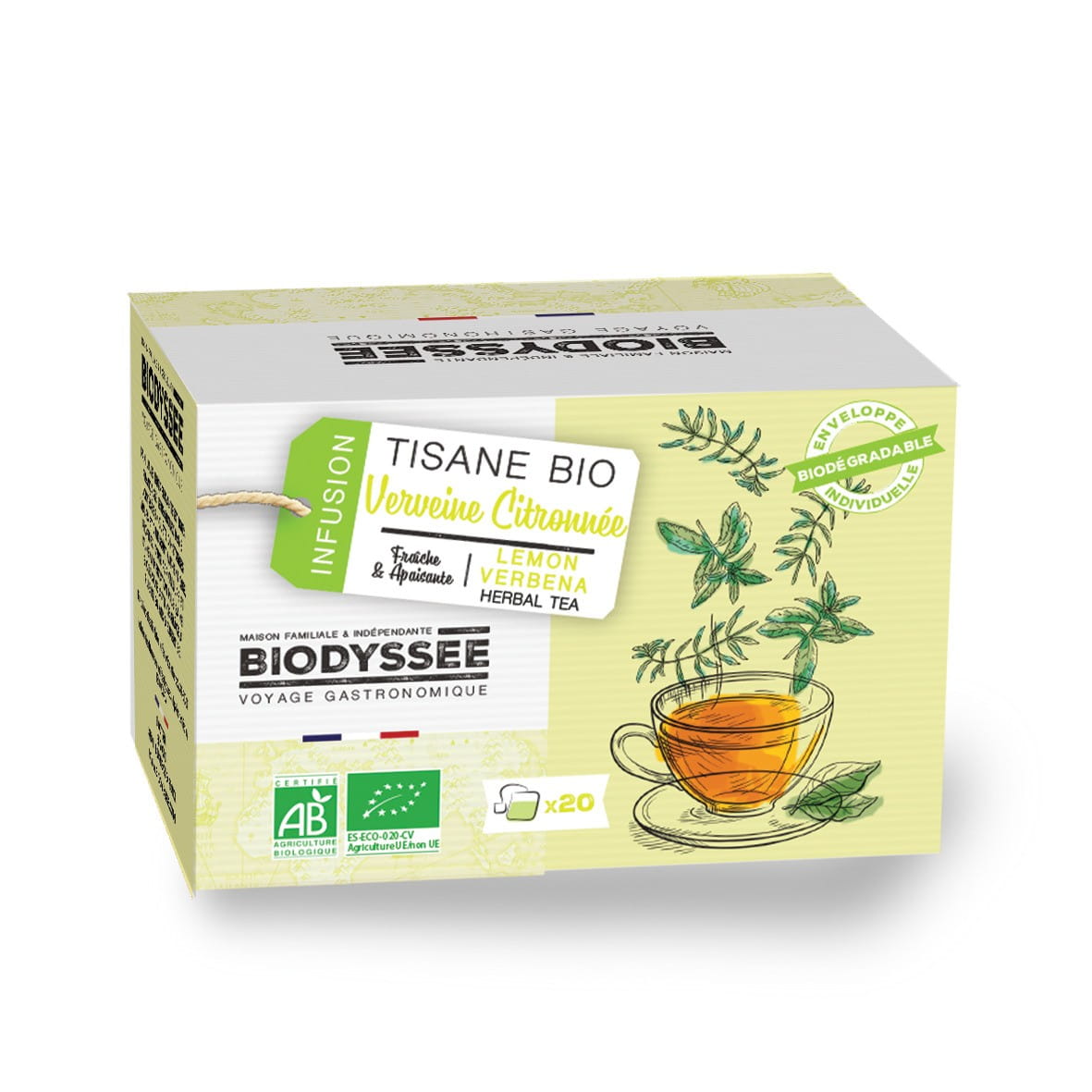 Tisane à la verveine citronnée 20x1.5g EKO BIODYSSEE