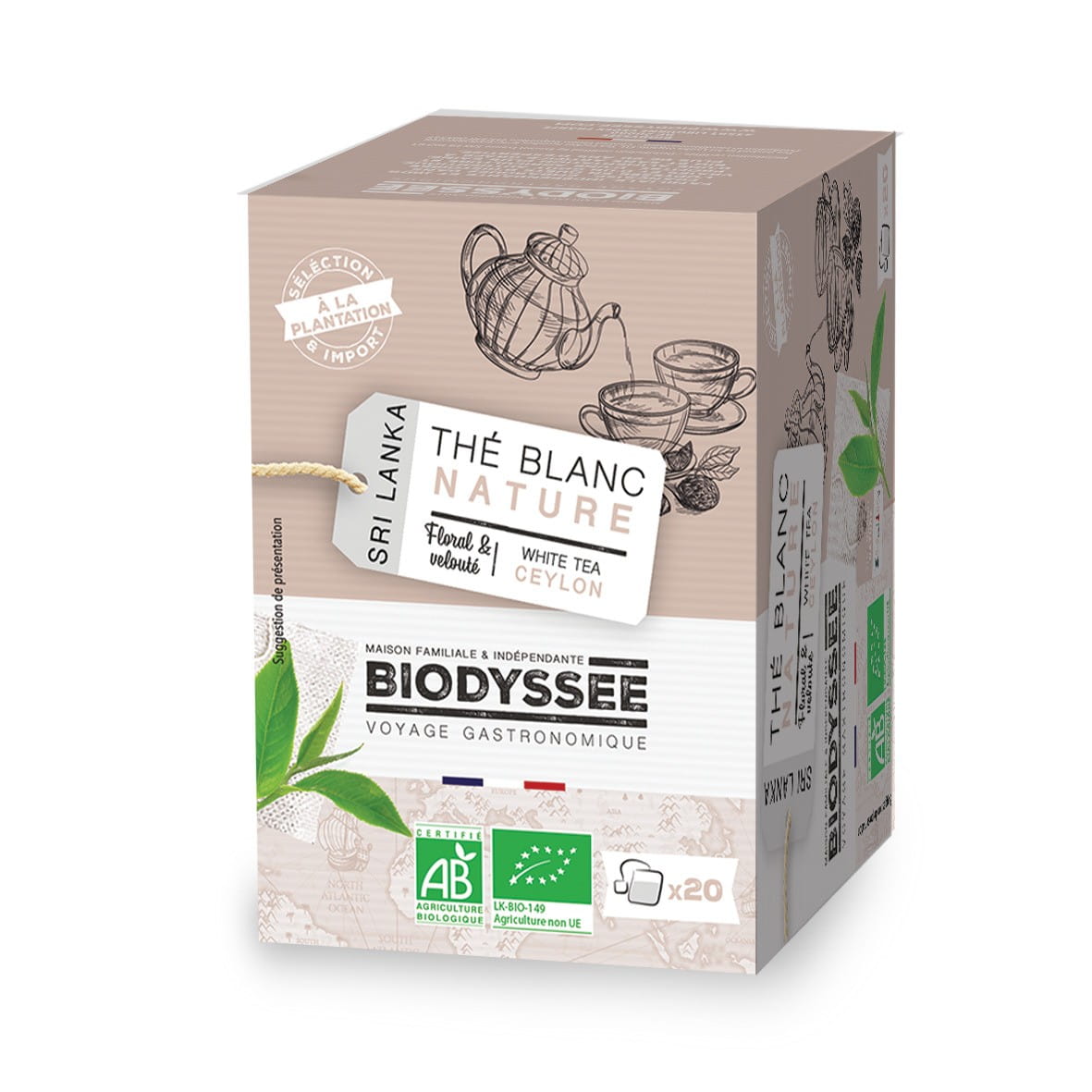 Thé blanc, ceylan 20x1.5g EKO BIODYSSEE