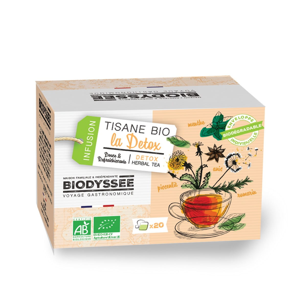 Tisane détox 20x1,5g EKO BIODYSSEE