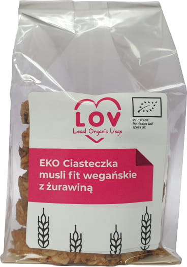 Vegane Müsli-Fit-Kekse mit Cranberry 240g EKO LOCAL BIO VEGE - Biogo.de