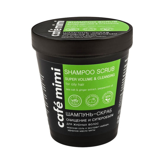 Haarpeeling Shampoo von DesignSoap für Volumen, 330 g, mit pflegender Formel und sichtbarer Textur in der Flasche.