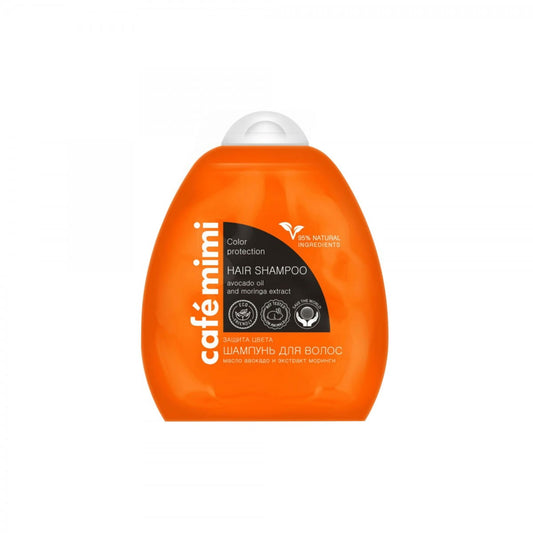 Haarshampoo mit Farbschutz von DesignSoap, 250 ml, zeigt die Flasche mit blauer Flüssigkeit und schützender Wirkung