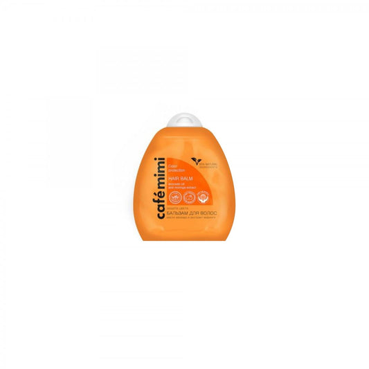 Haarbalsam von DesignSoap für Farbe und Glanz, 250 ml, zeigt die Flasche und die Anwendung auf glattem Haar