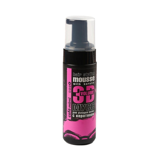 Haar Schaum Keratin 3D Volumen von DesignSoap in 150 ml Flasche, zeigt den Schaum für volumengebende Haarkosmetik