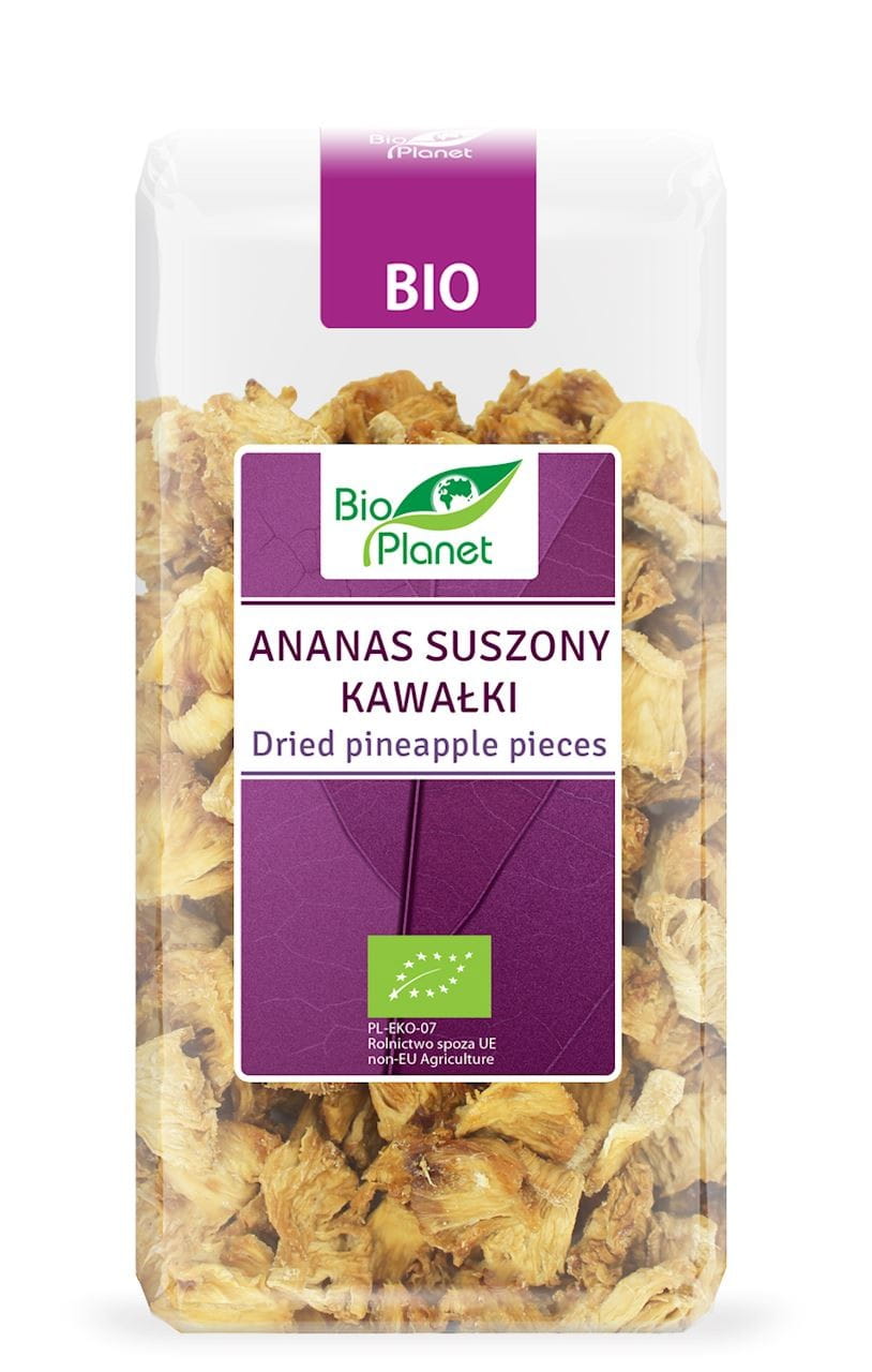 Sušené kúsky ananásu BIO 100 g - BIO PLANÉTA