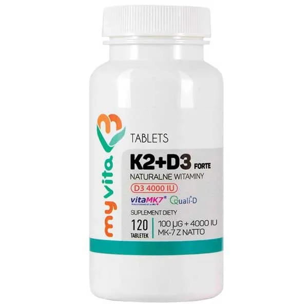 Vitamin K2 + D3 FORTE D - 3 4000iu und K2 100 µg 250 Tabletten MYVITA