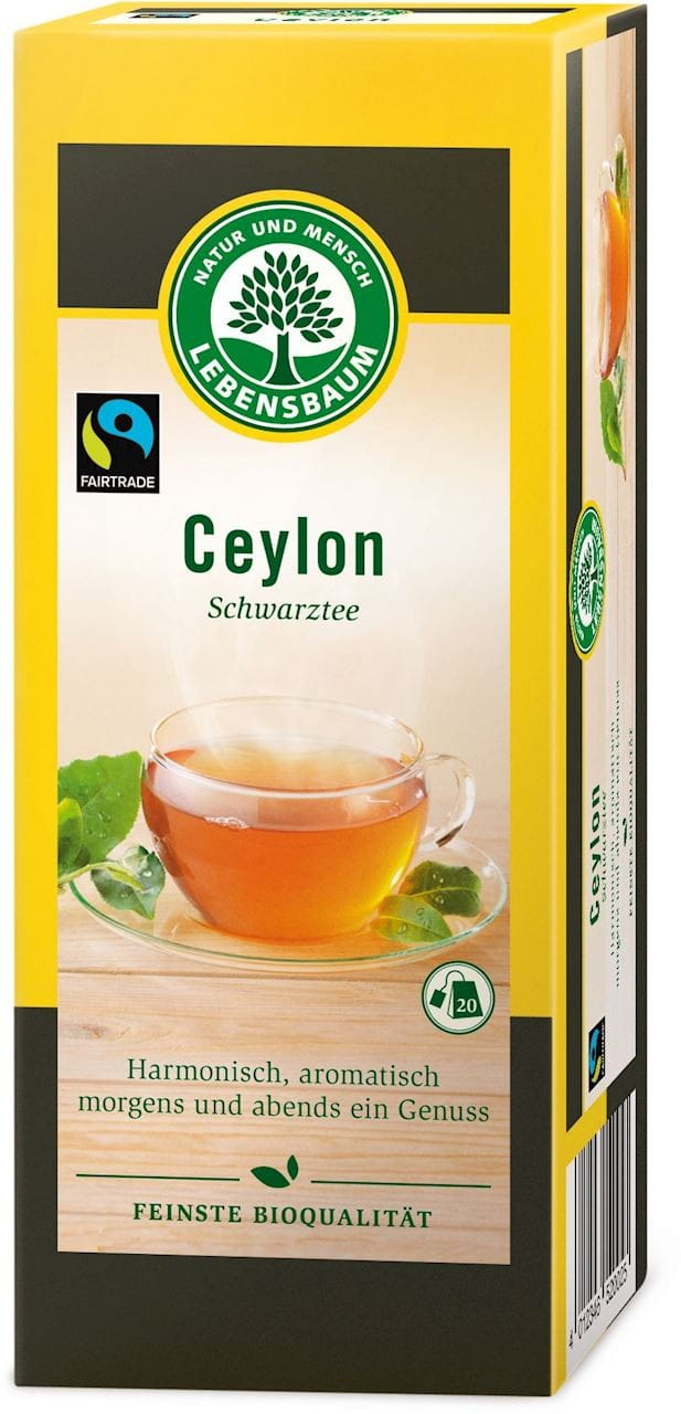 Schwarzer Ceylon-Tee im Teebeutel BIO (20 x 2 g) - LEBENSBAUM