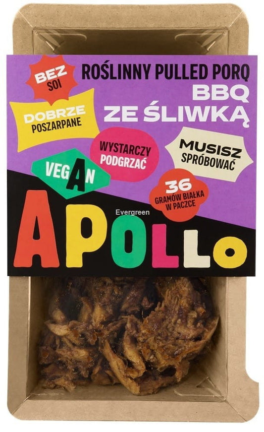 QURCZAK Gemüse-Hähnchen Pulled Pork BBQ mit Pflaumen, 180 g, zartes Hähnchenfleisch mit BBQ-Geschmack und Pflaumenstücken