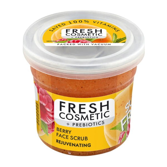 Heidelbeer-Gesichtspeeling von Fitokosmetik in 50 ml Flasche, sichtbare Heidelbeer- und Peeling-Textur, natürliche Hautpflege.