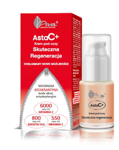 Asta C Regenerations-Augencreme von AVA LABORATORIUM, cremige Textur, für frische und strahlende Augenpartie.
