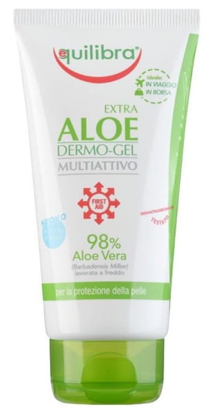 Aloe Dermogel Multi - Aktiv von EQUILIBRA in 75ml Tube, zeigt den transparenten Aloe-Vergleichsgel in der Verpackung