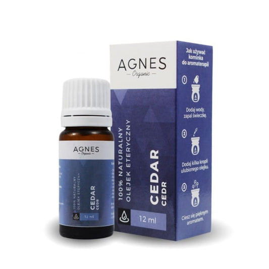 Ätherisches Zedernöl in 12 ml Flasche von AGNES ORGANIC, naturbelassenes ätherisches Öl mit Zedernholzduft