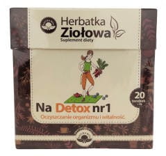 Kräuter Detox Tee Nr. 1 von NATURA VITA, 40g, mit natürlichen Kräutern zur Reiniger-Unterstützung, in einer offenen Packung
