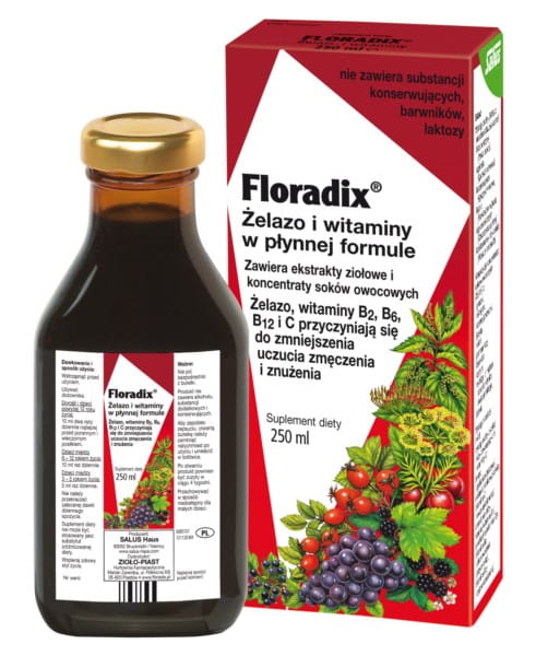 Byliny - železo a vitamín Nabe 250 ml FLORADIX liquid