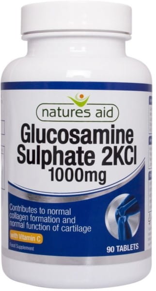 Natures Aid Glucosamin 1000 mg, 90 Tabletten, natürliche Nahrungsergänzung für Gelenkgesundheit, sichtbar in der Packung