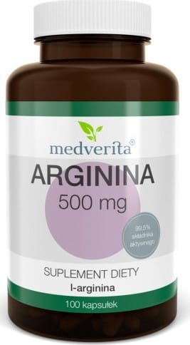 Arginine 500MG 100 Capsules MEDVERITA