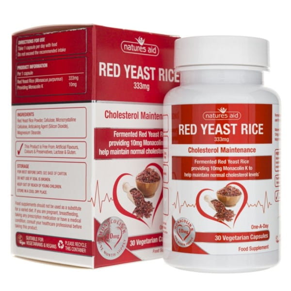 Roter Reis 333 MG 30 Kapseln NATURES AID Cholesterin
