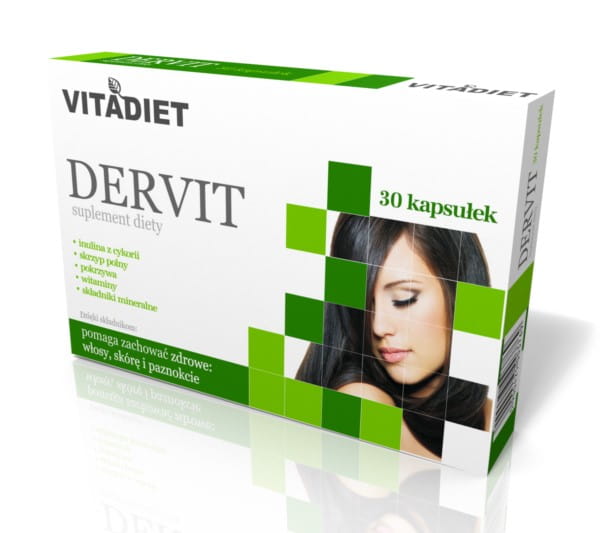 Dervit 30 gélules renforce les cheveux et les ongles - VITADIET