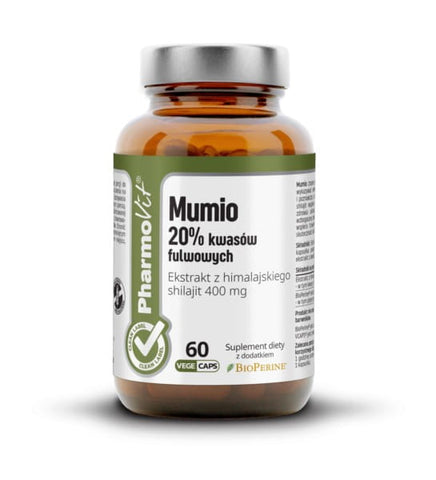 Mumio 20% Ácido Fúlvico Etiqueta Limpia - PHARMOVIT