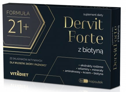 Dervit FORTE s biotínom 60 kapsúl na vlasy VITADIET