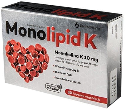 Monolipid K 30 capsules red rice XENICOPHARMA