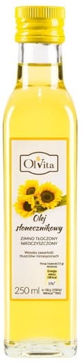 Kaltgepresstes Sonnenblumenöl 250ml OLVITA - Biogo.de