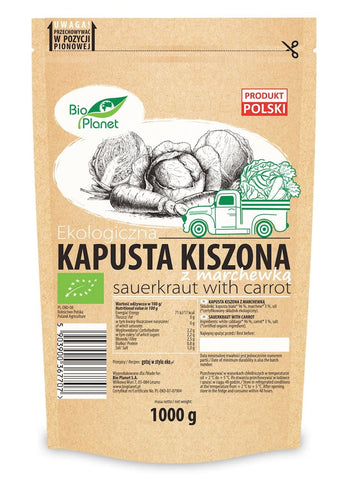 Verkauf BIO Sauerkraut mit Karotten 1 kg (Doypack) - BIO PLANET