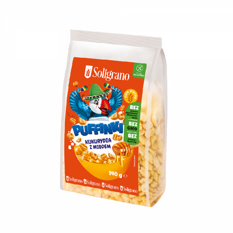 Puffin with honey 140 g - SOLIGRANO