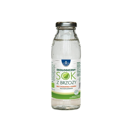 Bio-Birkensaft von OLEOFARM in 300 ml Flasche, klarer Saft mit natürlichen Birkenextrakten, ideal für gesunde Ernährung.