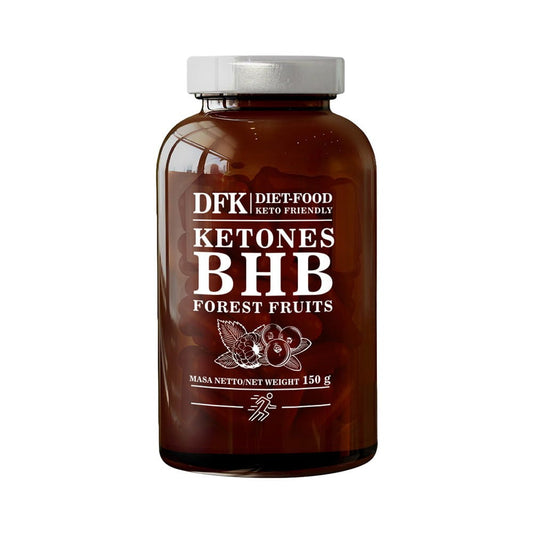 Mipama Ketone BHB Waldfrüchte in 150 g Dose, zeigt das Produkt mit Beeren-Design und Dose im Bild