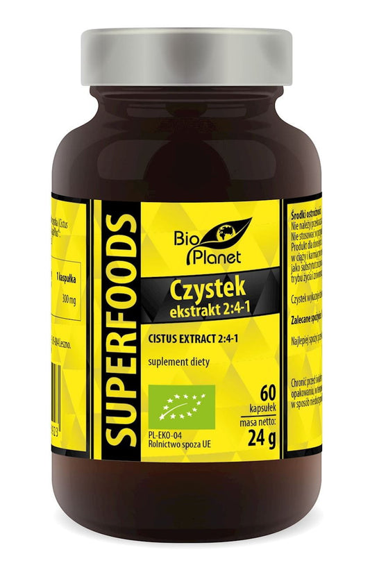 Bio Planets CLEAN BIO Extrakt in 60 Kapseln, 300 mg, natürliche Nahrungsergänzung mit biologischen Inhaltsstoffen.