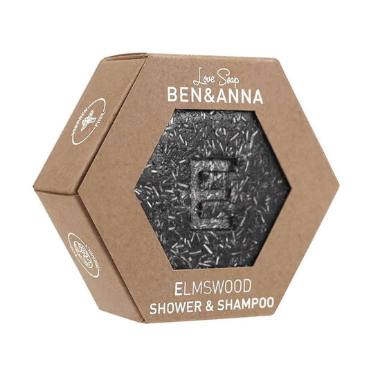 Ben & Anna 2in1 Elmswood Eco Cube Shampoo und Duschgel, natürliche Pflege, 60 g, mit Elmswood-Duft in einer praktischen Verpackung
