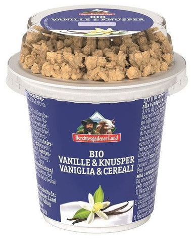 YAOURT À LA VANILLE AU MUSLI CROUSTILLANT BIO 150 g - BERCHTESGADENER LAND