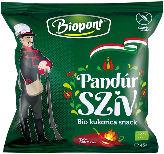 Knusprige Maischips mit würzigem Paprikageschmack, glutenfrei und bio, 45 g, von BIOPONT.