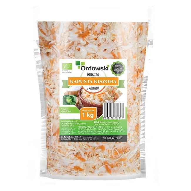 Sauerkraut BIO 1 kg (Doypack) - ORDOWSKI Hover Image