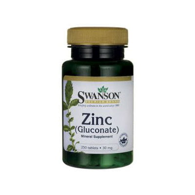 Zinkgluconat Zinkgluconat 30mg 250 Tabletten SWANSON Image principale du produit