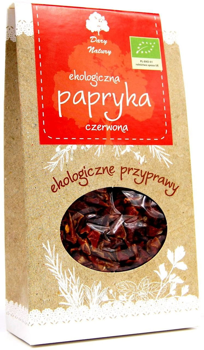 Süße getrocknete rote Paprika BIO 50 g - GESCHENKE DER NATUR Hover Image