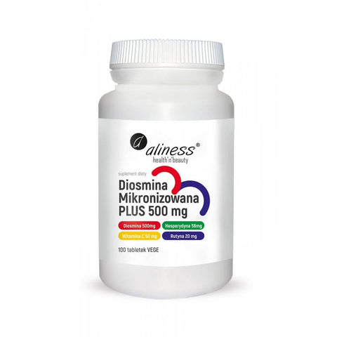 Mikronisiertes Diosmin plus Hesperadin Vitamin C Rutin 500 MG 100 Tabletten ALINESS