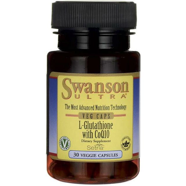 L - Glutathion mit Coenzym Q10 L - Glutathion 200 mg mit COQ10 100 mg 30 Kapseln SWANSON Hover Image