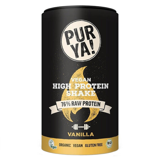 VANILLE Proteinshake Pulver BIO von PUR YA!, 550g, nährstoffreiches Vanillegeschmack Pulver für gesunde Ernährung