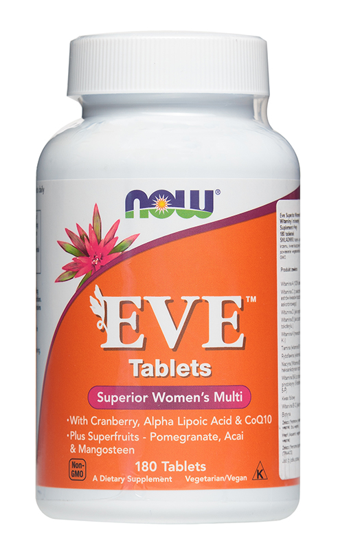 Vitamine und Mineralstoffe Eve Superior Multi 180 NOW FOODS Tabletten für Frauen Imagem principal do produto