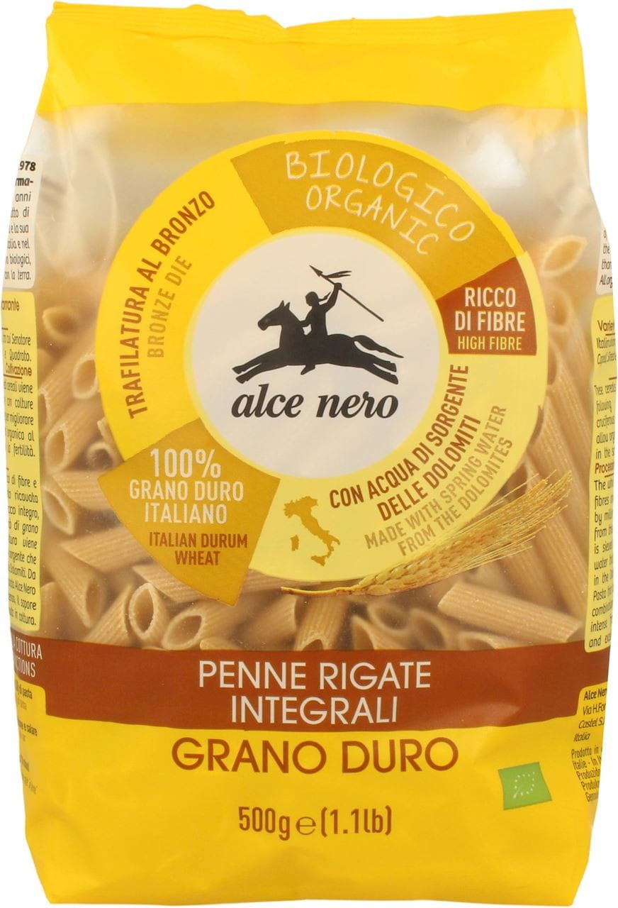 Penne (Vollkorngrieß) Nudeln BIO 500 g - ALCE NERO Hoofdafbeelding