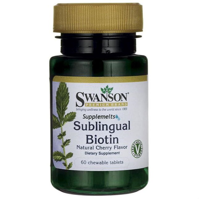 Biotin 2500 mcg sublingual bioTIN 60 SWANSON Lutschtabletten Hauptbild