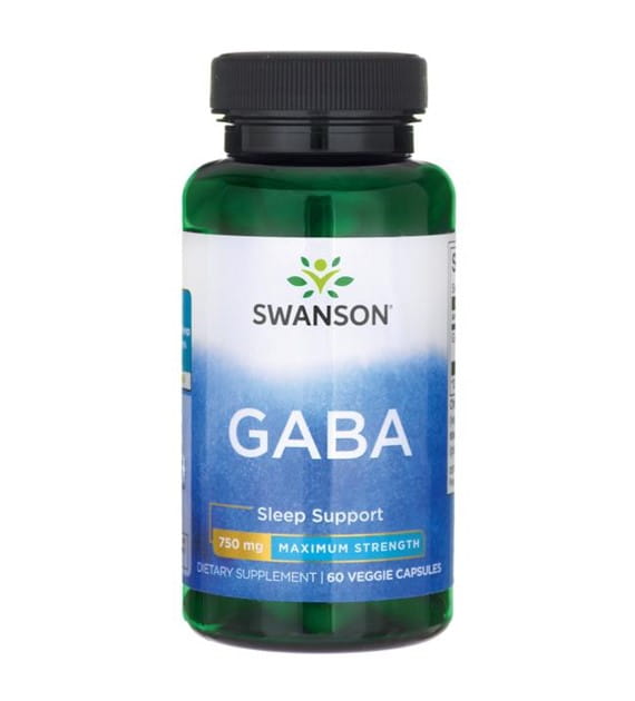 Gamma-Aminobuttersäure 750 mg Gaba FORTE 60 Kapseln von SWANSON 主图