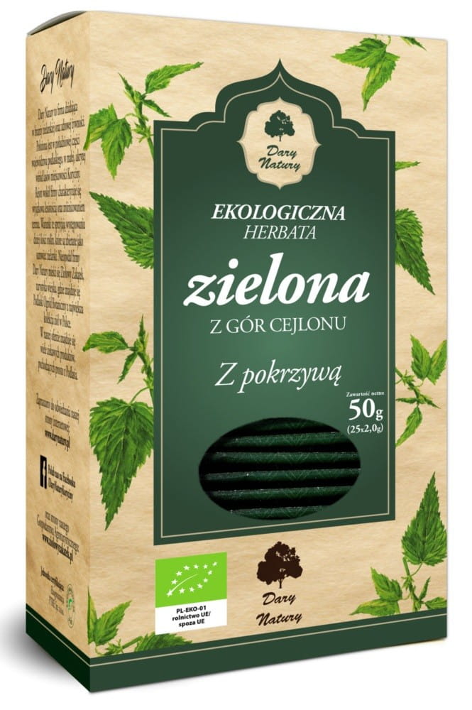Grüner Tee mit Brennnessel BIO (25 x 2 g) - GESCHENKE DER NATUR