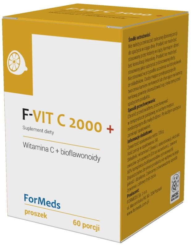 F - Vitamin C 2000 + Vitamin C 2000 mg + Bioflavonoide 60 mg 60 Portionen 126 g FORMEDS