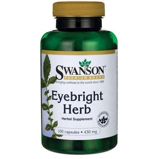 Swanson Augentrostkraut Kapseln, 430mg, 100 Stück, naturbelassenes Kräuterpräparat für die Augenpflege