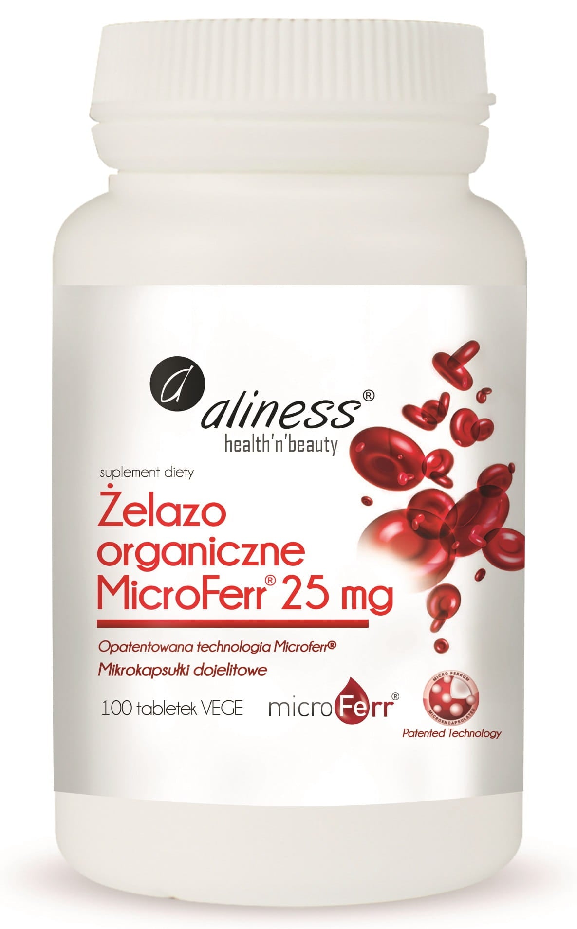 Organisches Eisen 25 mg Microferr 100 Tabletten ALINESS