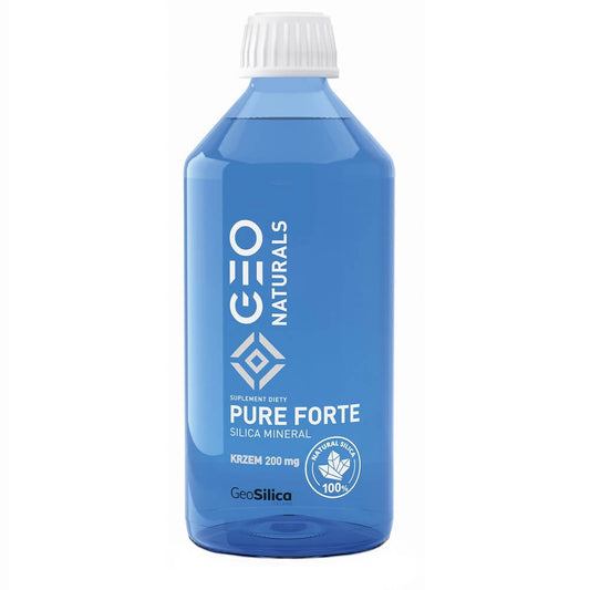Reines Silizium 200 MG FORTE Geosilica Mineralwasser in 500 ml Flasche von MEDICALINE, natürliche Kieselsäurequelle